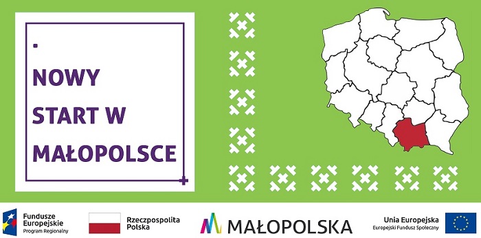 Logo projektu Nowy start w Małopolsce